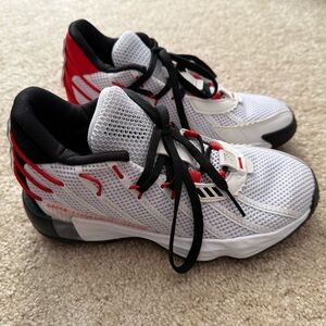 Basketball Kids' White and Red Sneakers